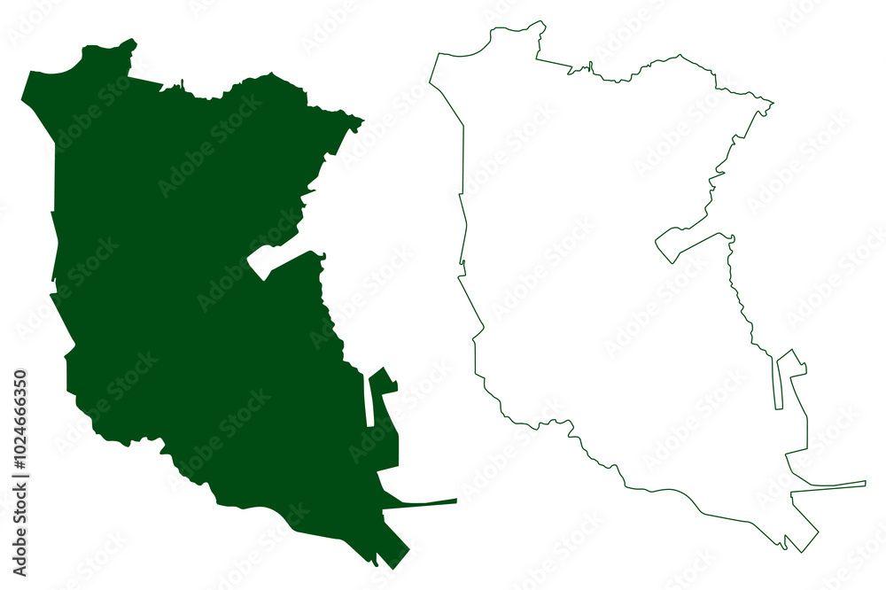 Palizada municipality (Free and Sovereign State of Campeche, Mexico, United Mexican States) map vector illustration, scribble sketch Palizada map Palizada municipality (Free and Sovereign State of Campeche, Mexico, United Mexican States) map vector illustration, scribble sketch Palizada map