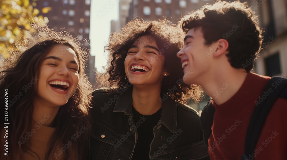 A group of people are smiling and posing for a photo. They are wearing sunglasses and hats, and one of them is wearing a black jacket. Scene is happy and fun A group of people are smiling and posing for a photo. They are wearing sunglasses and hats, and one of them is wearing a black jacket. Scene is happy and fun