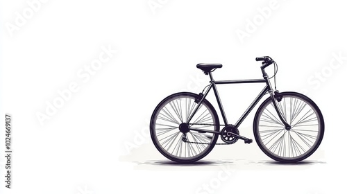 Sleek and Stylish Commuter Bicycle on a Plain Background