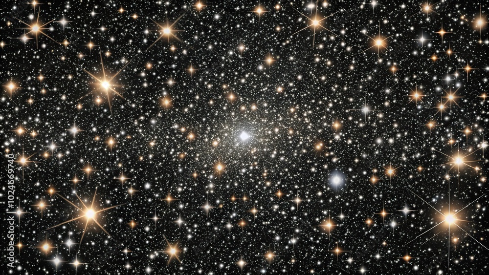 Naklejka premium Starry night sky background with white speckles