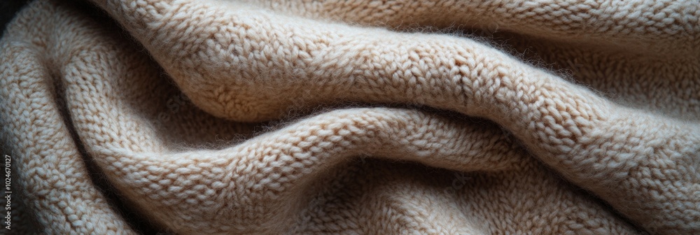 Textured wool sweater folded, showcasing intricate fibers and warmth, inviting comfort and style, perfect for cozy winter wear Textured wool sweater folded, showcasing intricate fibers and warmth, inviting comfort and style, perfect for cozy winter wear