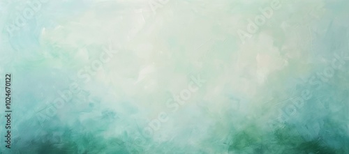 Abstract green and white painting background, light texture, soft tones, large canvas oil painting, fine brushstrokes photo