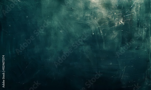 Dark green watercolor texture with black swirls, in the style of a matte paper background. Banner abstract background of green emerald marble surface. Painted surface with rough textured