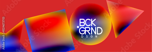 Fluid color geometric shapes abstract background. Vector Illustration For Wallpaper, Banner, Background, Card, Book Illustration, landing page