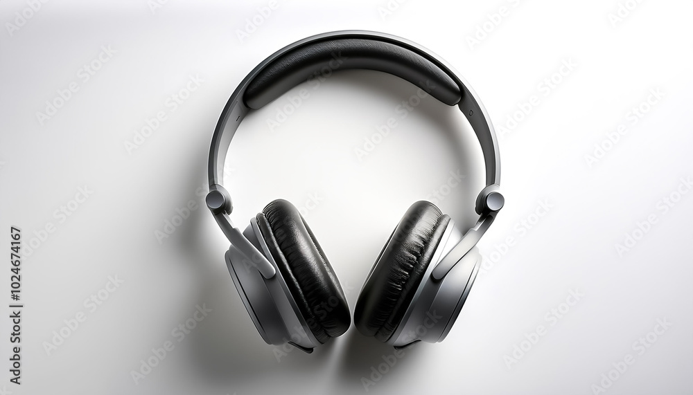 Headphone wireless lying down on a white background Headphone wireless lying down on a white background