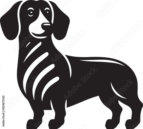 Dachshund dog cute vector