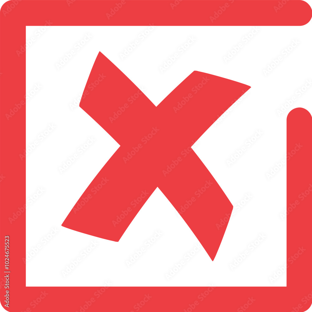 Obraz premium Cross Mark Icon