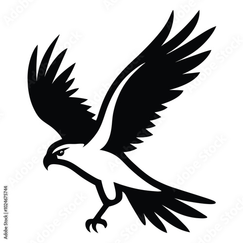 Solid color Rough-Legged Hawk (Rough-Legged Buzzard) animal vector design