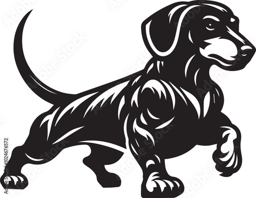 Dachshund dog cute vector