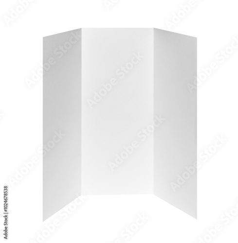 folded leaflet white blank paper template book