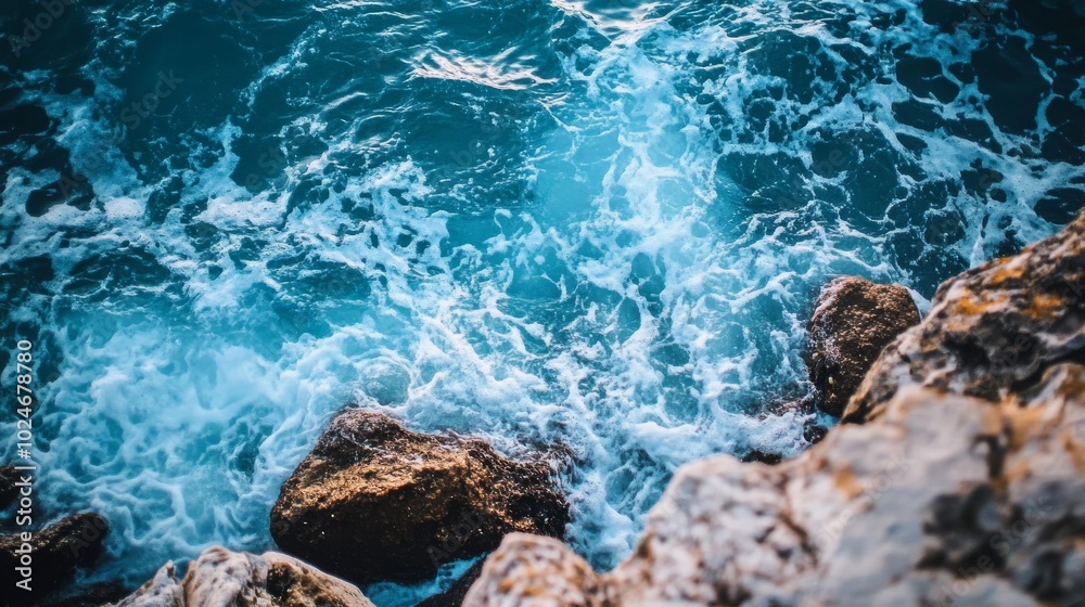 Fototapeta premium Rocky seaside background