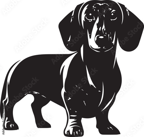 Dachshund dog cute vector