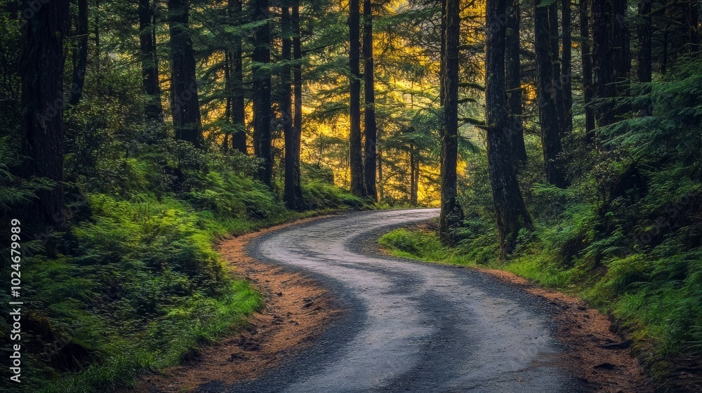 Naklejka premium Woods road