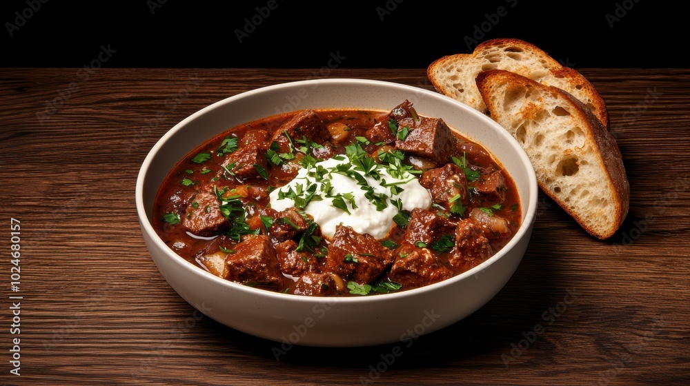 warm bowl of vegetable soup topped with a sprinkle of fresh coriander served with a side of crusty bread on a wooden table warm bowl of vegetable soup topped with a sprinkle of fresh coriander served with a side of crusty bread on a wooden table