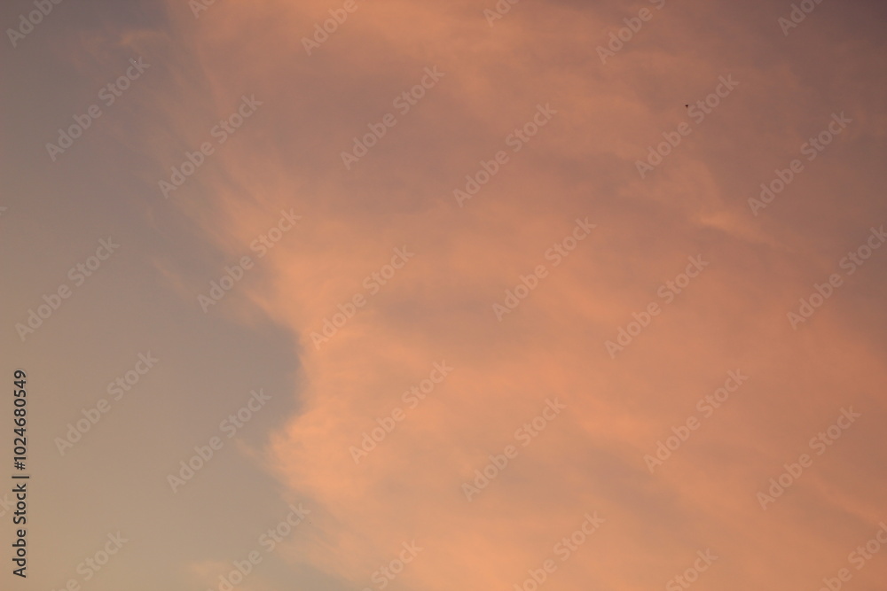 beautiful orange cloudy afternoon bright blue clouds, warm, sunset beautiful orange cloudy afternoon bright blue clouds, warm, sunset