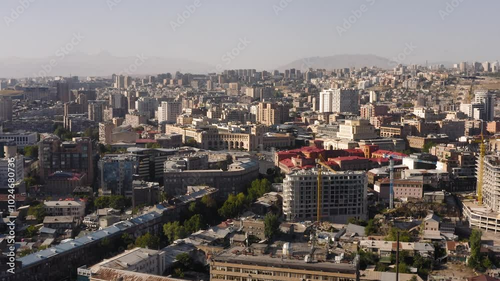 Aerial view of Yerevan the capital of Armenia Aerial view of Yerevan the capital of Armenia