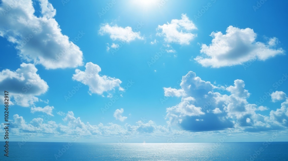 Fototapeta Sky, sun, sea.