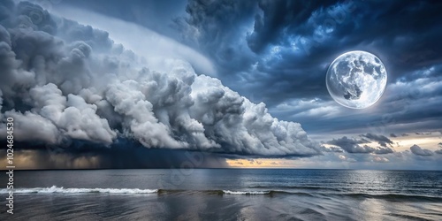 stormy seascape with leading lines photo