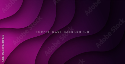 multi colored abstract purple dynamic wavy papercut overlap layers background. eps10 vector