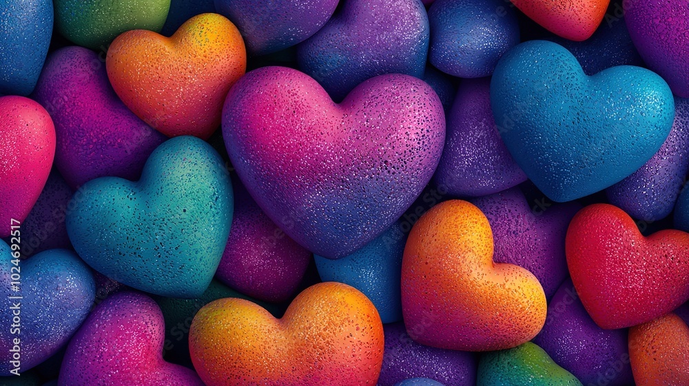 A set of colorful candies with various shapes, appearing identical in hue as seen in the photo A set of colorful candies with various shapes, appearing identical in hue as seen in the photo