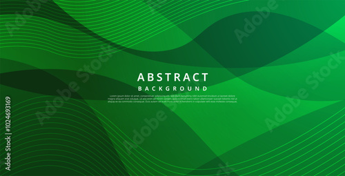 abstract green color with geometric shape decoration background. eps10 vector