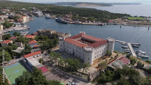 Croatia Bakar small village Europe over drone