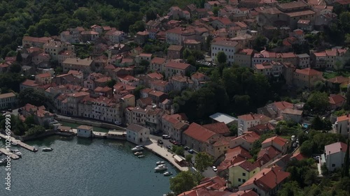 Croatia Bakar small village Europe over drone