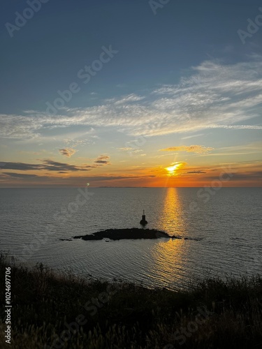 sunset on the sea