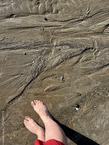feet in the sand