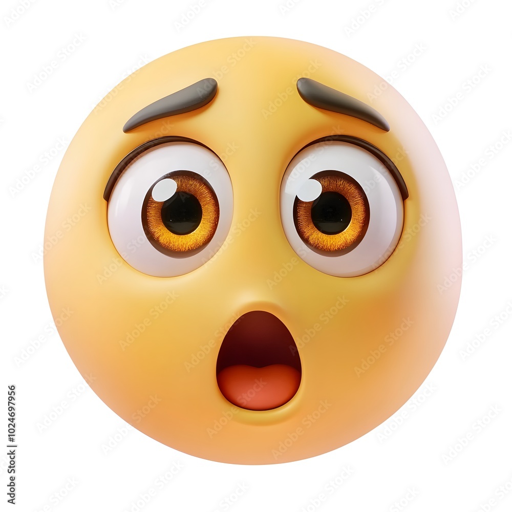 A shocked emoji with wide, bulging eyes and a dropped jaw A shocked emoji with wide, bulging eyes and a dropped jaw