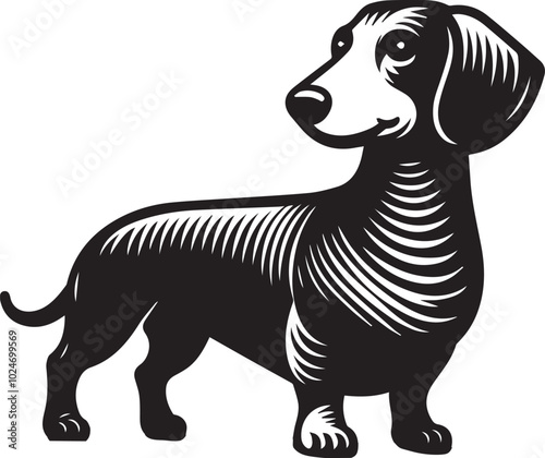 Dachshund dog cute vector