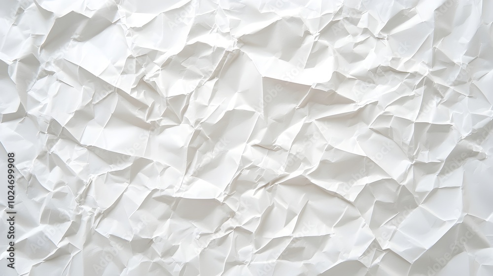 Obraz premium Crumpled Paper Texture with Dramatic Lighting and Shadow Play