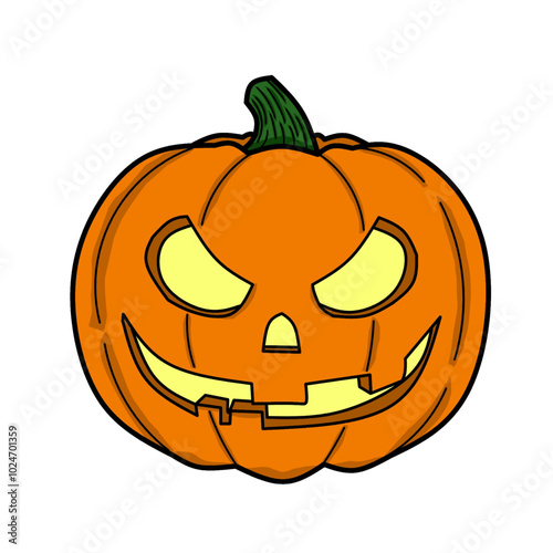 scary face shaped pumpkins for halloween