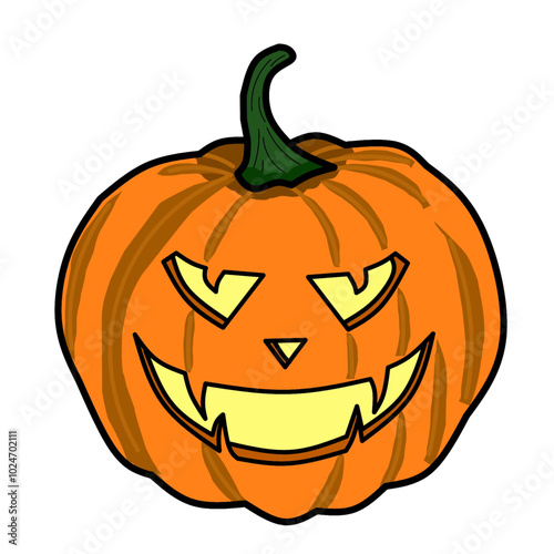 scary face shaped pumpkins for halloween