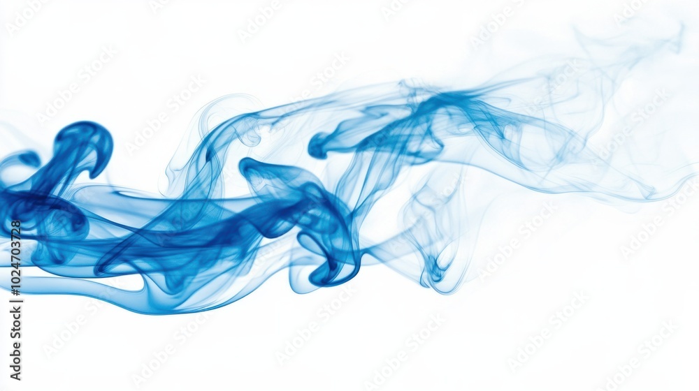 A blue smoke plume rising and expanding on a white backdrop, with soft, swirling edges. A blue smoke plume rising and expanding on a white backdrop, with soft, swirling edges.