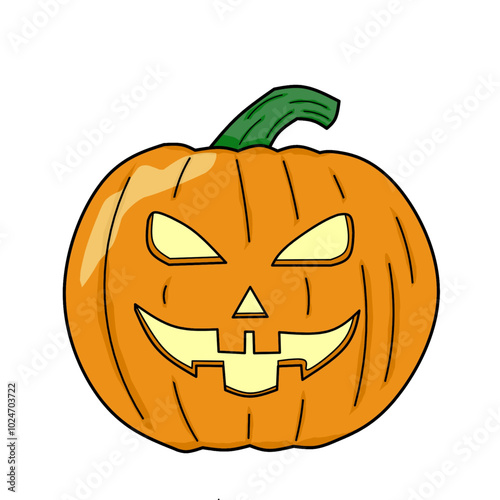 scary face shaped pumpkins for halloween