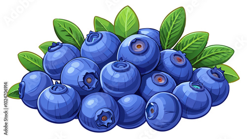 blueberries isolated on white, blueberry illustration - vector illustration of blueberry isolated on white, blueberry vector art