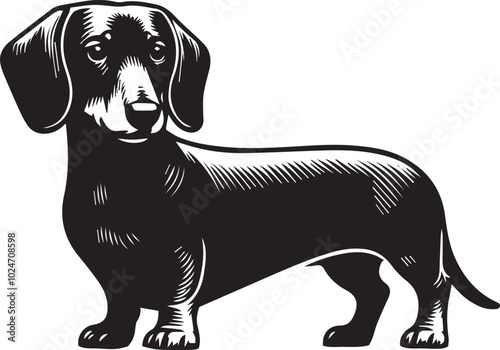 Dachshund dog cute vector