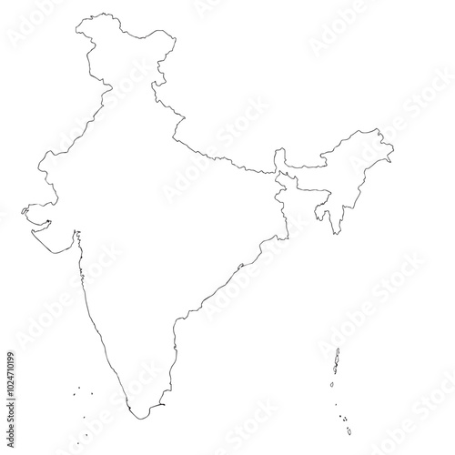 India map country map asia island icons symbols background geography borders