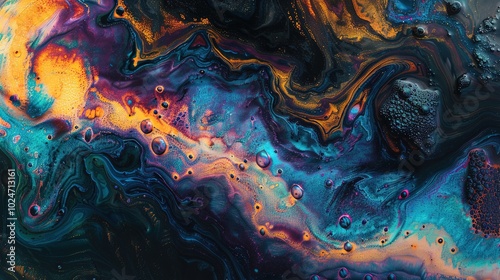 Vibrant abstract fluid patt...