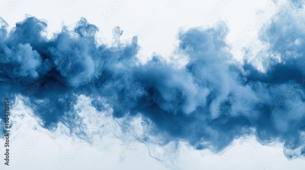 Blue smoke explosion expanding in all directions, creating a dramatic, cloud-like effect on a white backdrop. Blue smoke explosion expanding in all directions, creating a dramatic, cloud-like effect on a white backdrop.