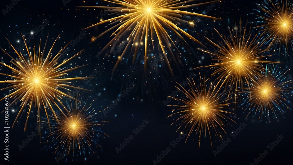 Naklejka premium fireworks on the background