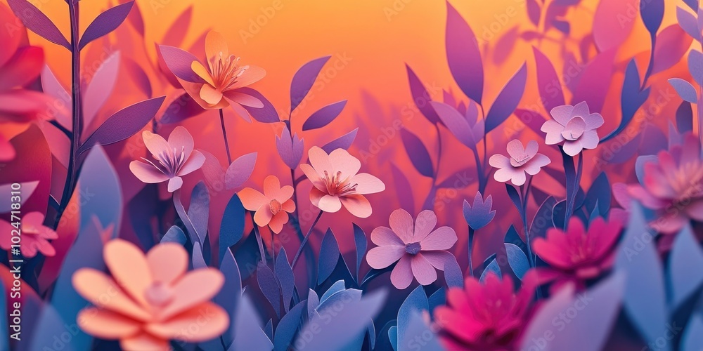 Fresh buds and stunning flower petals at dawn, New blooms and beautiful flower petals at sunrise Fresh buds and stunning flower petals at dawn, New blooms and beautiful flower petals at sunrise