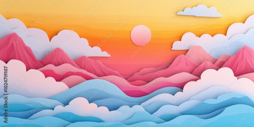 Scenic landscape featuring stunning views of a sea of clouds, Scenic landscape with beautiful cloud sea views Scenic landscape featuring stunning views of a sea of clouds, Scenic landscape with beautiful cloud sea views