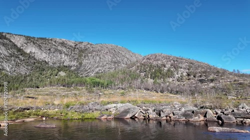 landscape with lake in Norway