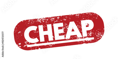cheap red rubber stamp in grunge effect