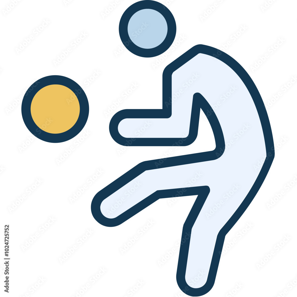 Football Hit vector icon with an isolated background 