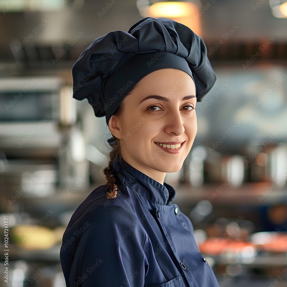 portrait of a female chef