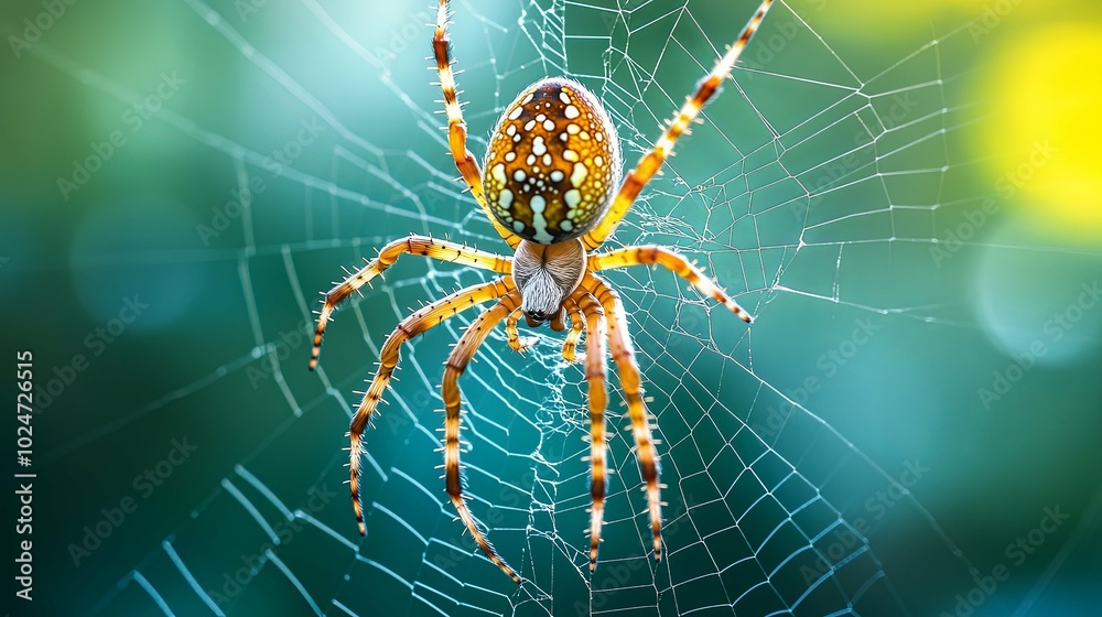 Close up spider orbweaver garden, spider in web, spider Close up spider orbweaver garden, spider in web, spider