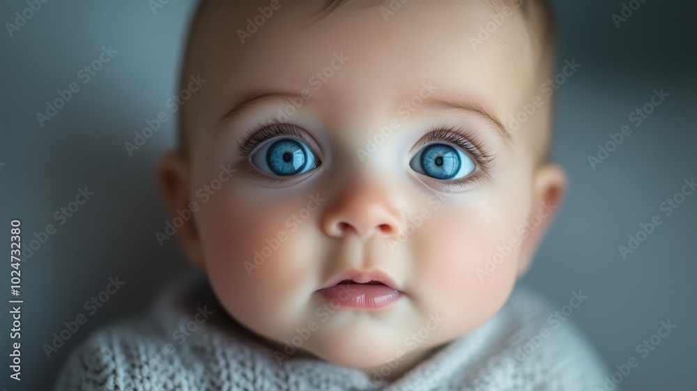 Happy baby smiling against a warm, golden bokeh background, creating a soft and joyful atmosphere. Happy baby smiling against a warm, golden bokeh background, creating a soft and joyful atmosphere.